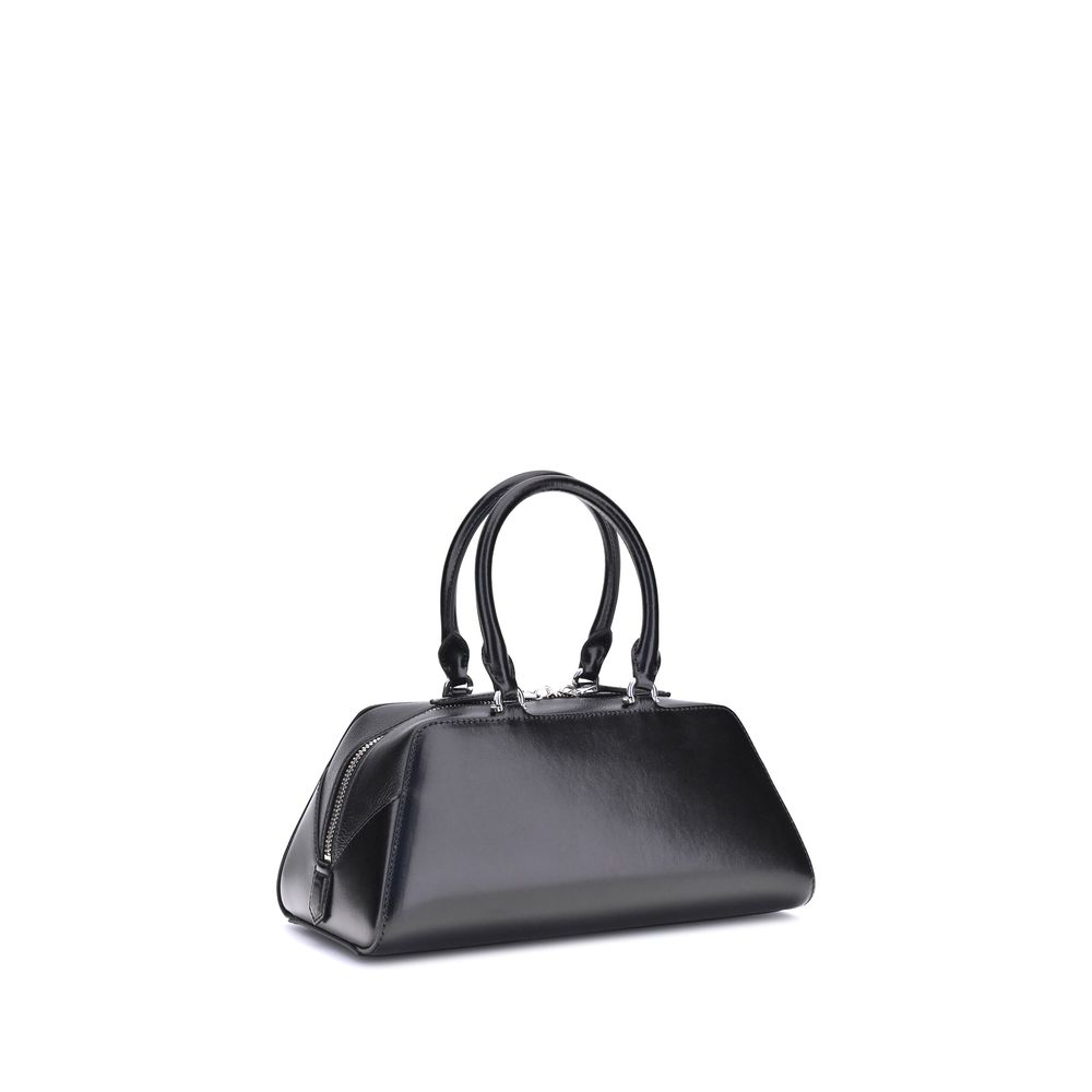 Front view with bag zipped and handles upright.
