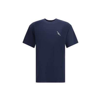 Givenchy Logo T-Shirt with angled logo on front, navy color, ribbed crew neck, made of 100% cotton, AW25 collection, regular fit, made in Portugal