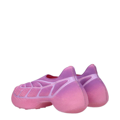 Givenchy Pink Fabric Sneakers with violet accents, sporty glam style, featuring rubber sole and 3.5 cm mid heels. MPN: BE002WE1MV514