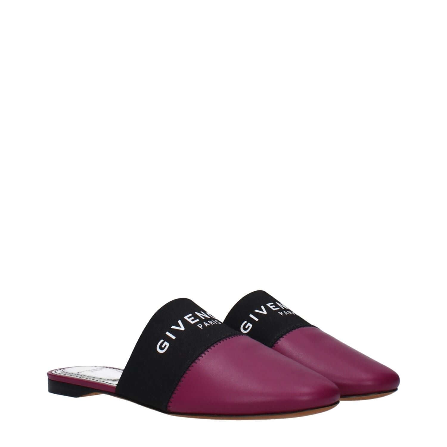 Givenchy Purple Leather Slippers
