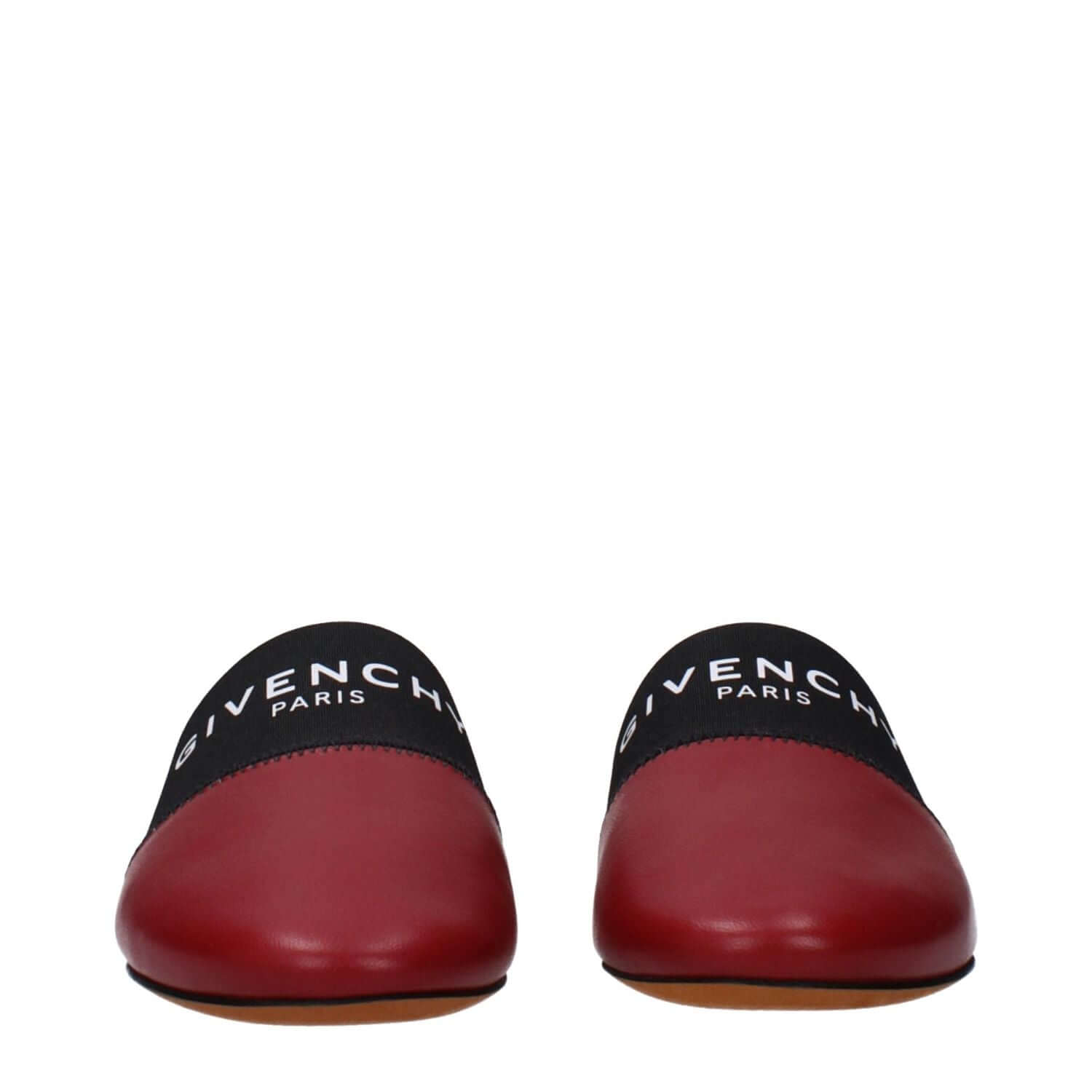 Givenchy Red Leather Slippers