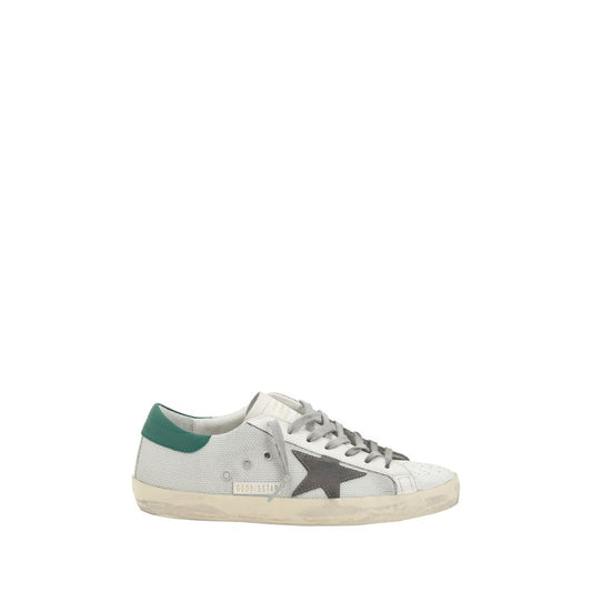 Golden Goose White Calf Leather Bos Taurus Low Top Sneakers with star patch and suede details, AW25 collection.