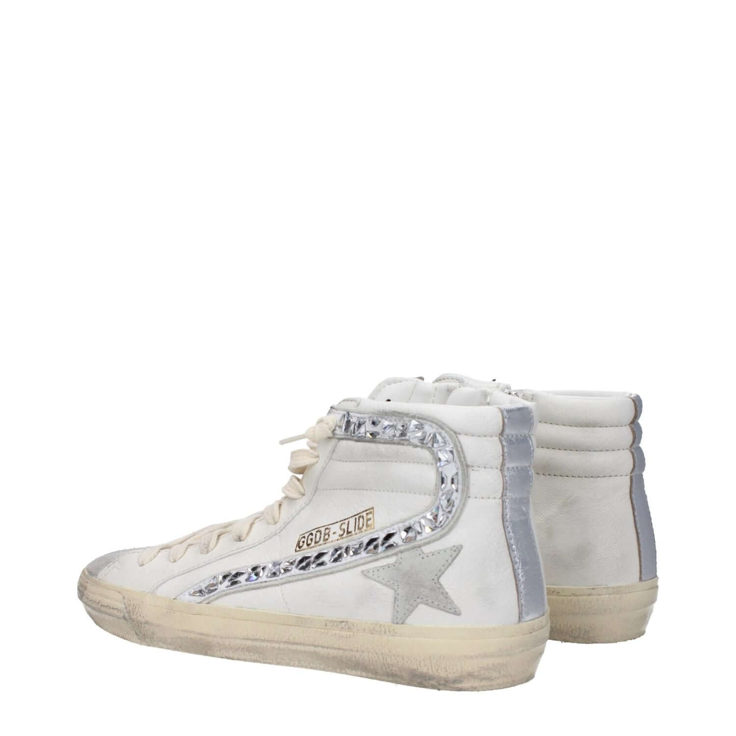 Golden Goose White Leather High Top Sneakers