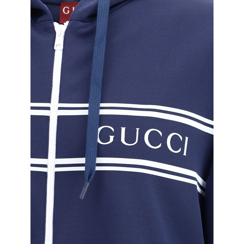 Gucci Blue Polyester Sweatshirt Gucci