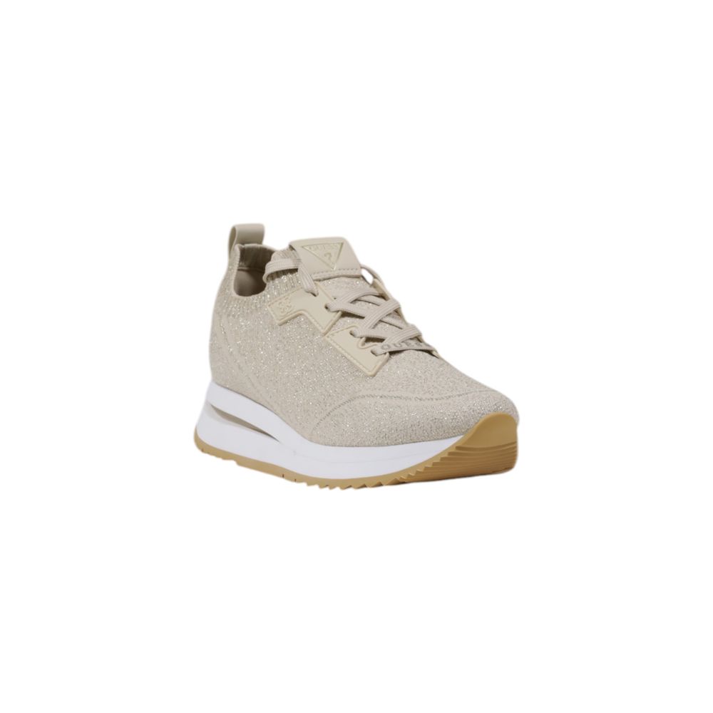 Guess Beige Polyester Low Top Sneakers Guess