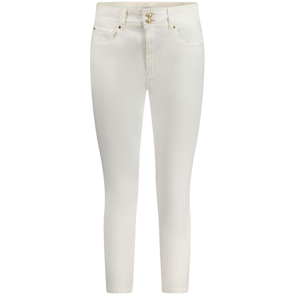 Guess Jeans White Cotton Women's Skinny Jean with double-button and zip closure