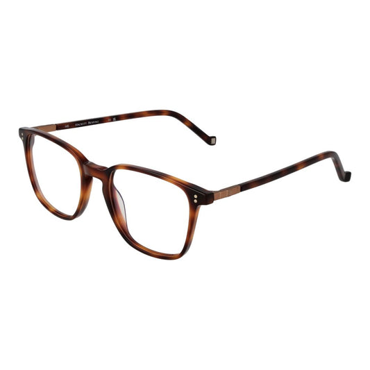 Hackett Brown Plastic Glasses (Frames) for Men, Full-Rim, Square Style, Plastic Material, Brown Color, Includes Branded Case.