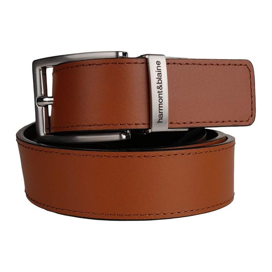 Harmont & Blaine Brown Calfskin Men Belt HA-10893-90 CM / 36 INCHES