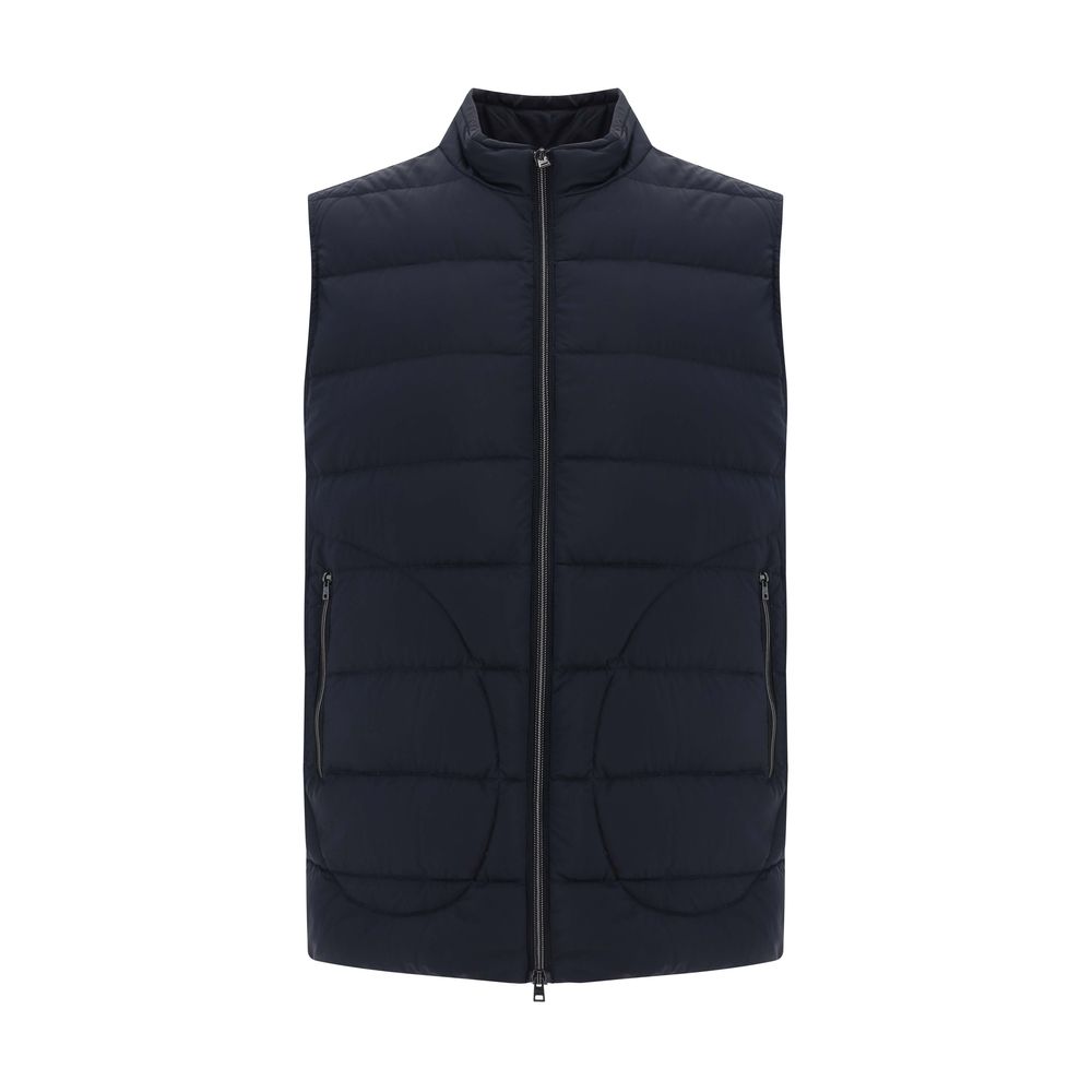 Herno Black Polyamide Sleveless Jacket
