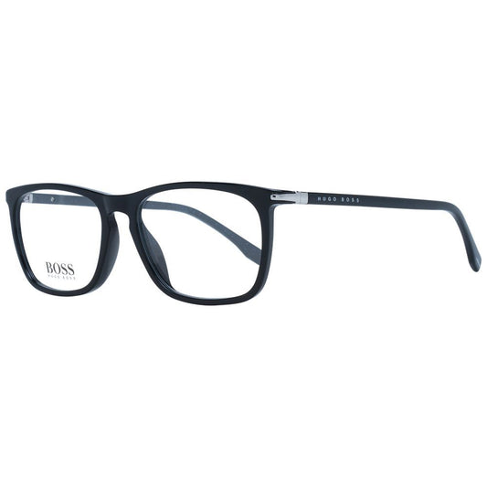 Hugo Boss Black Acetate Frames with sleek black design, featuring logo on the temple. Fashionable eyewear for men and women.