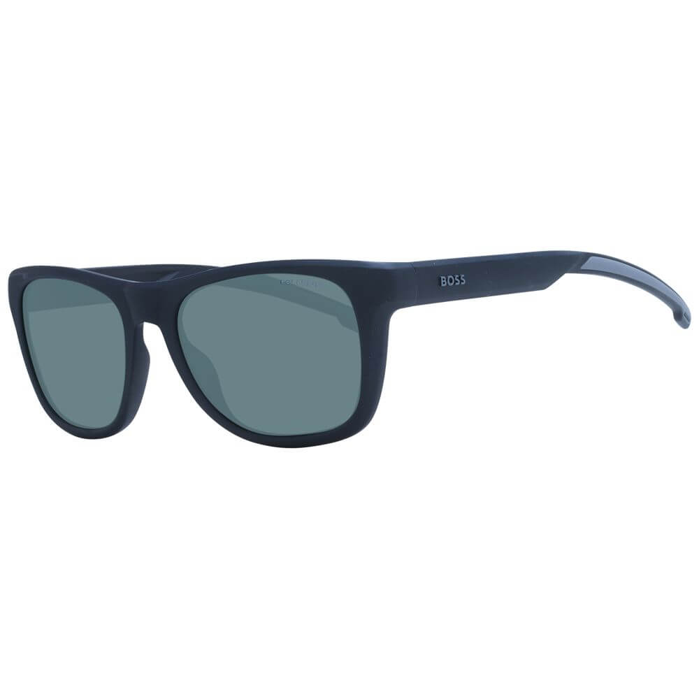 Hugo Boss Black Men Sunglass with black metal frame, green gradient lenses, full-rim style, protecting 100% UVA & UVB.