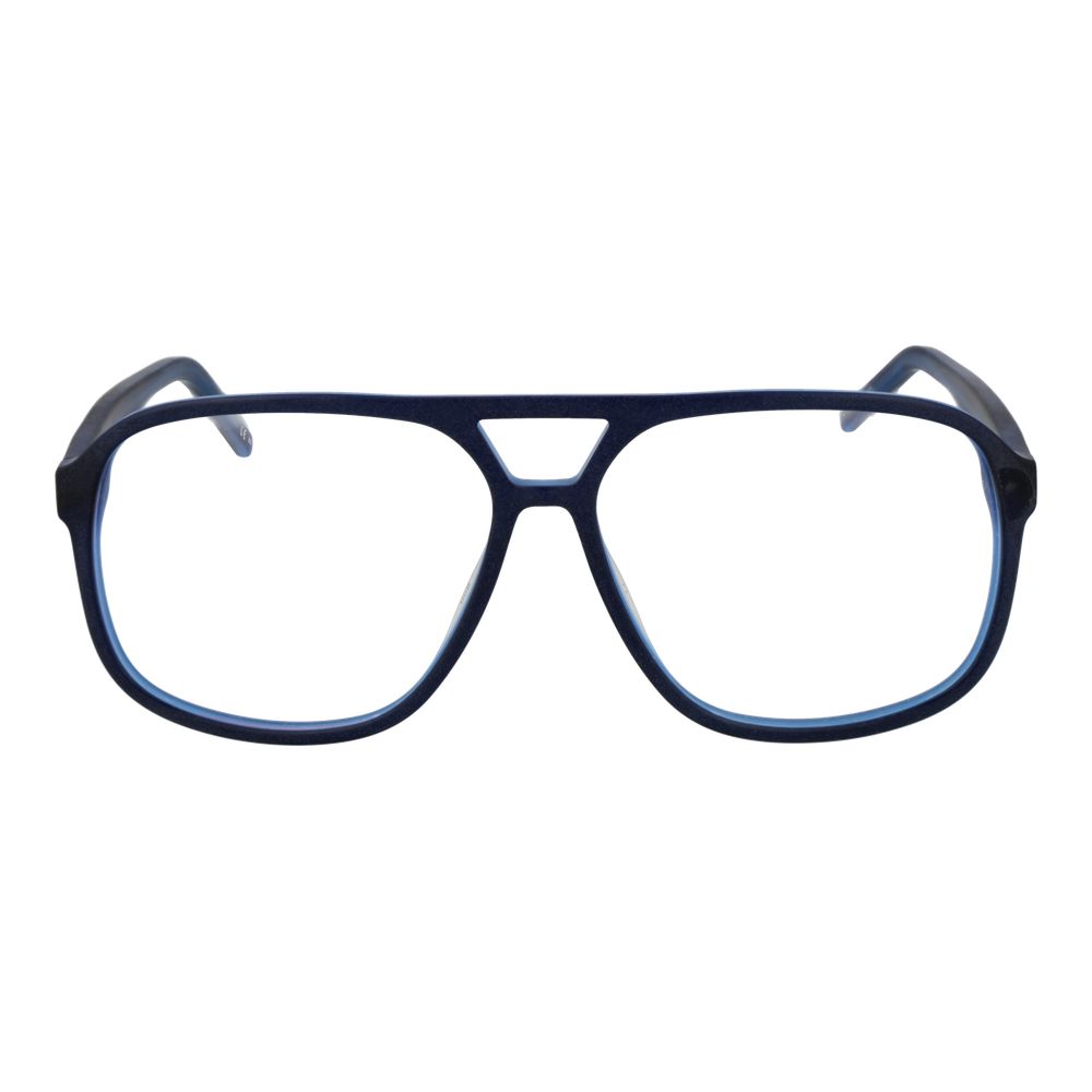 Hugo Boss Blue Acetate Glasses (Frames) for men in aviator style with blue full-rim design, demo lenses, and spring hinge, size 59-13-145.