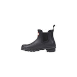 Hunter Black Recycled Polyester Ankle boots for women, short waterproof design with adjustable buckle, eco-friendly fashion footwear