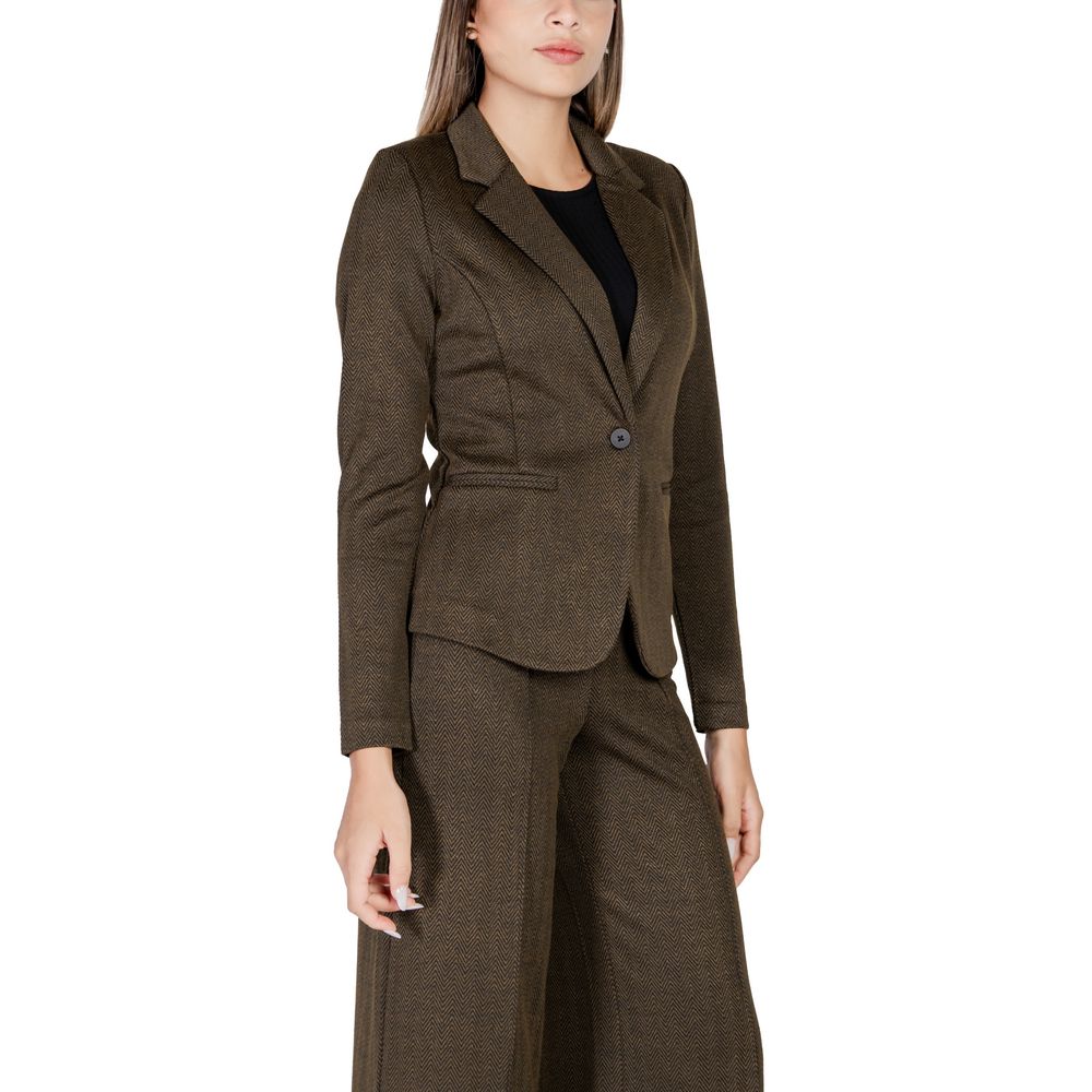 ICHI Green Polyester Blazer