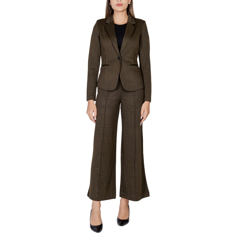 ICHI Green Polyester Blazer