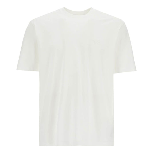 Y-3 white cotton t-shirt with wide neckline Topwear Y-3 Beige