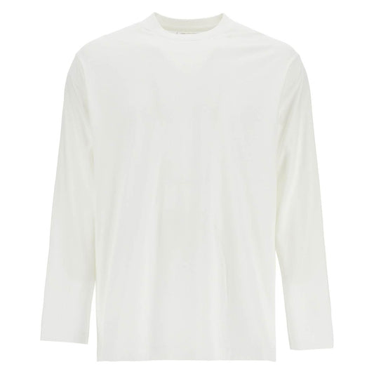 Y-3 white cotton t-shirt with graphic print Topwear Y-3 Beige
