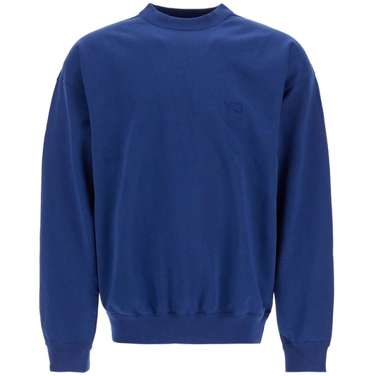 Y-3 blue cotton crewneck sweatshirt for men Topwear Y-3 Midnight Blue