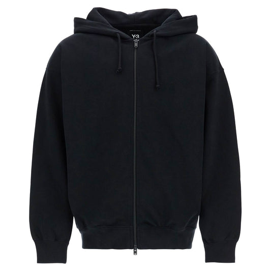 Y-3 black cotton zip hoodie Topwear Y-3 Black