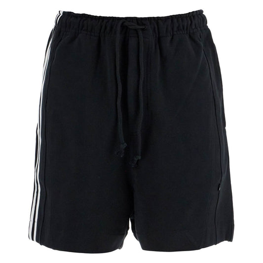 Y-3 black cotton shorts with white stripes Short trousers Y-3 Black
