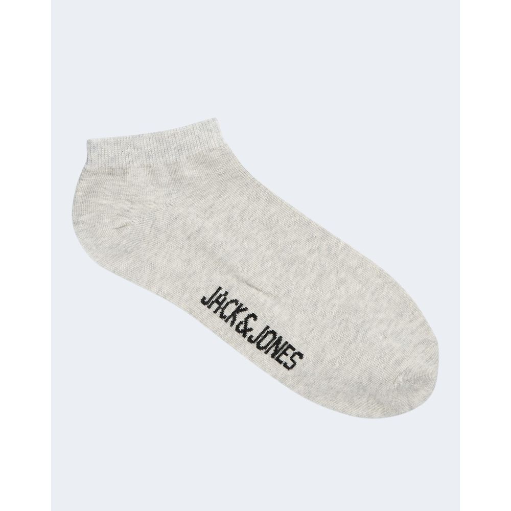 Jack Jones Gray Cotton Socks for men in single view, showcasing soft breathable material, ideal for everyday wear and comfort.