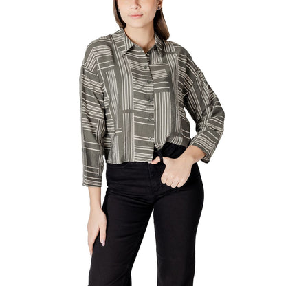 Jacqueline De Yong Green Viscose Blouse