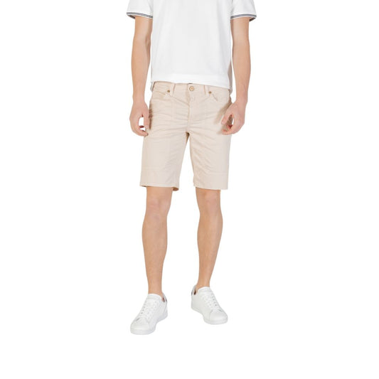 Jeckerson Beige Cotton Bermuda Shorts