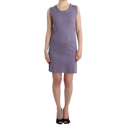 John Galliano Purple cotton jersey dress