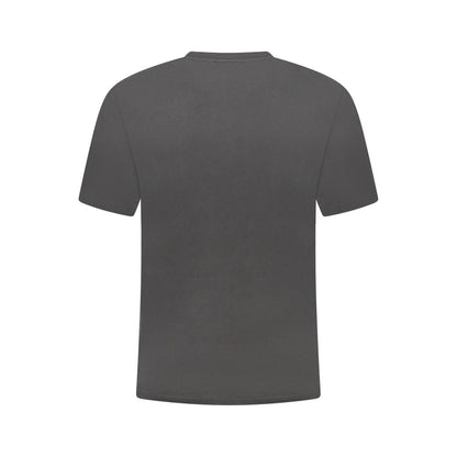 K-WAY Black Cotton Men T-Shirt back view, featuring minimalistic design and clean lines for a contemporary look.