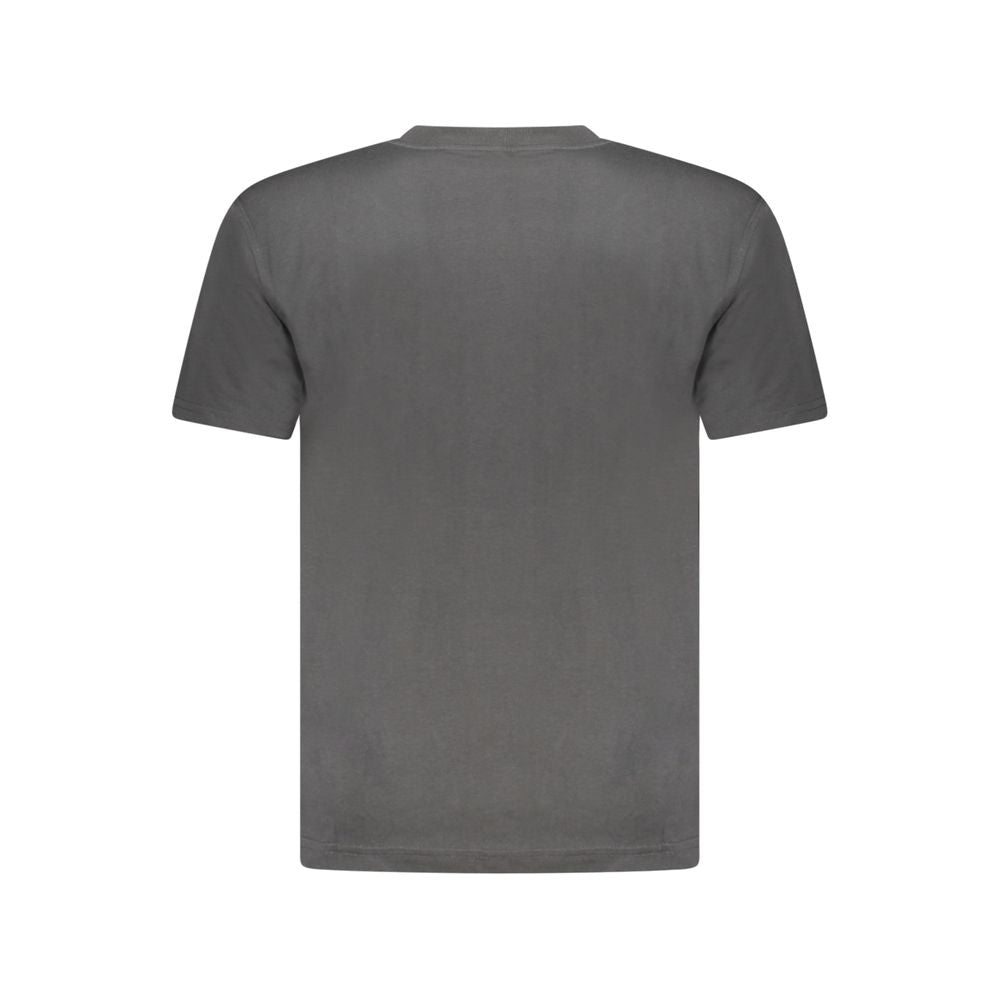 K-WAY Black Cotton T-Shirt with short sleeves, crew neck, and logo application shown from the back.