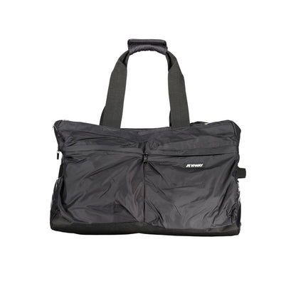 K-WAY Black Polyester Luggage And Travel bag with 2 shoulder handles, 3 external pockets, zip closure and logo