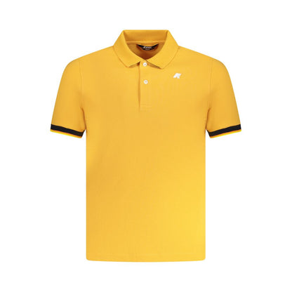 K-WAY Orange Cotton Polo Shirt with short sleeves, 2 buttons, contrasting details, and logo application. Stylish and comfortable.
