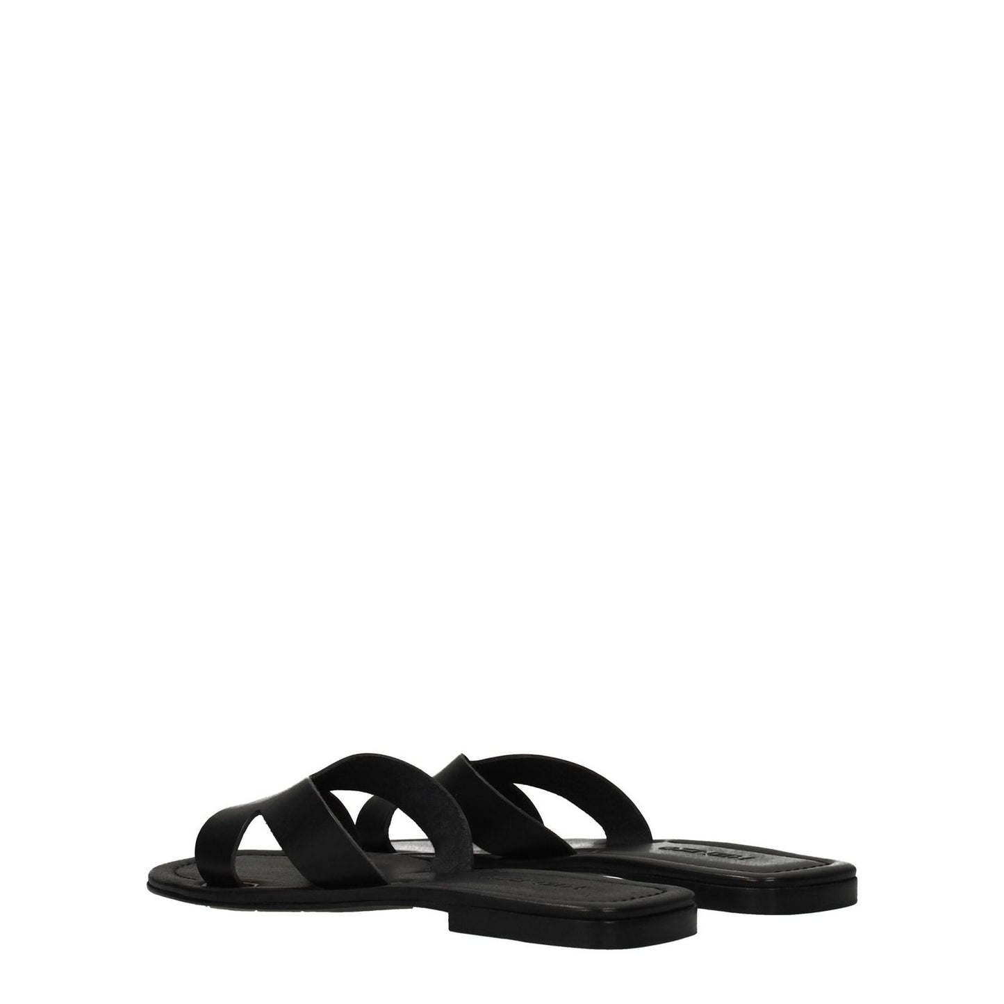 Kenzo Black Leather Slippers Kenzo