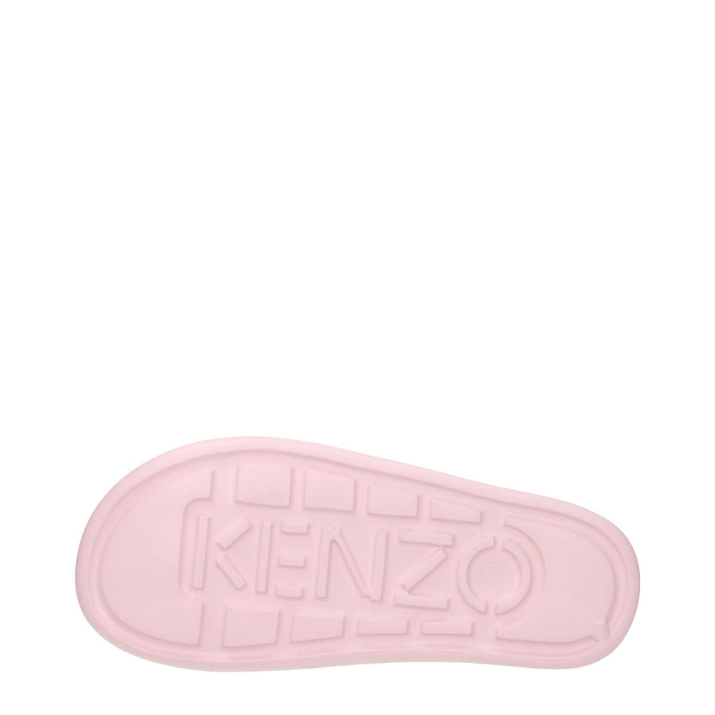 Kenzo Pink Cotton Slippers with rubber sole and front logo, open toe design, part of casual footwear collection, MPN FE52MU110P5134.