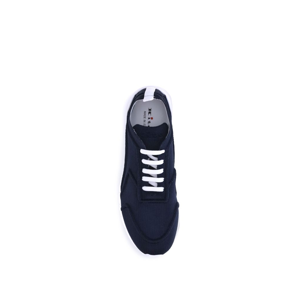 Kiton Black Cotton Athletic Sneakers