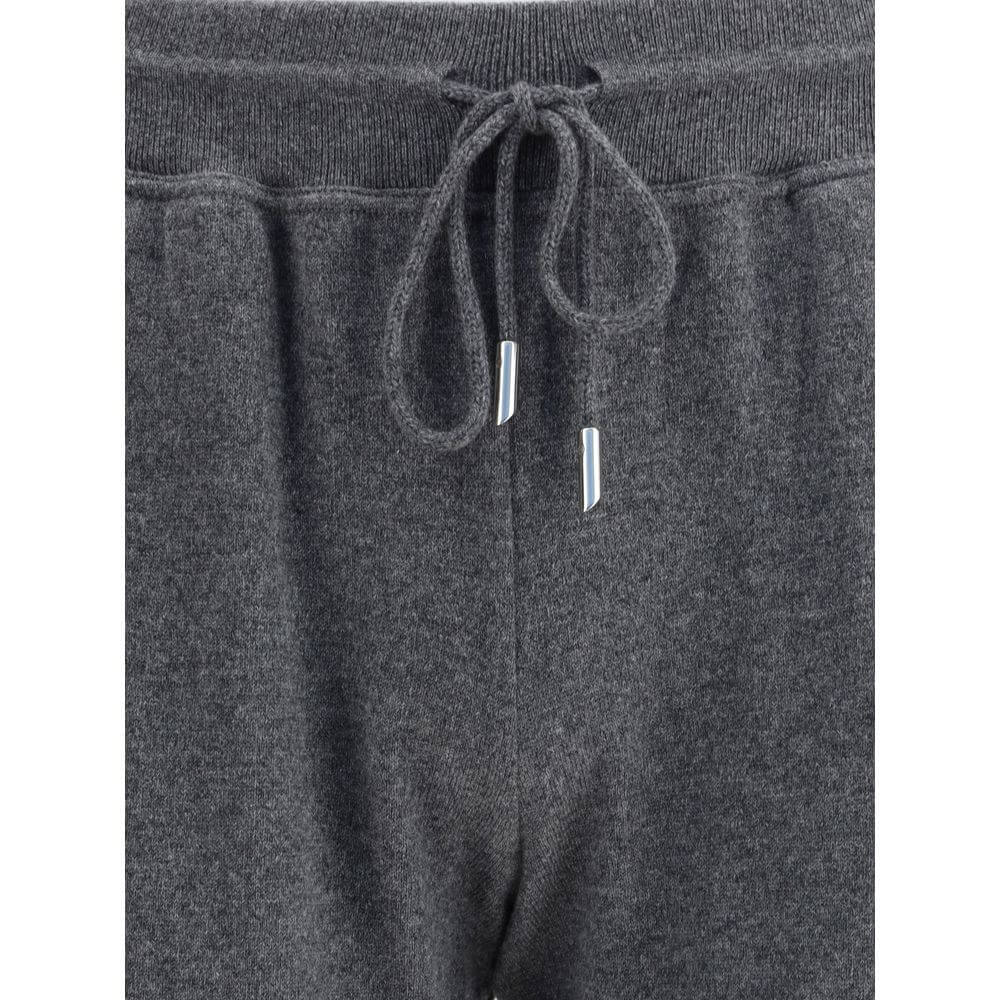 Kiton Gray Cashmere Casual Pants with drawstring waistband, highlighting luxury and comfort for leisure wear.