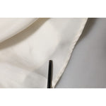 Close-up detail of L'Autre Chose Ivory White Sleeveless Maxi Cupro Viscose Dress fabric emphasis on material texture
