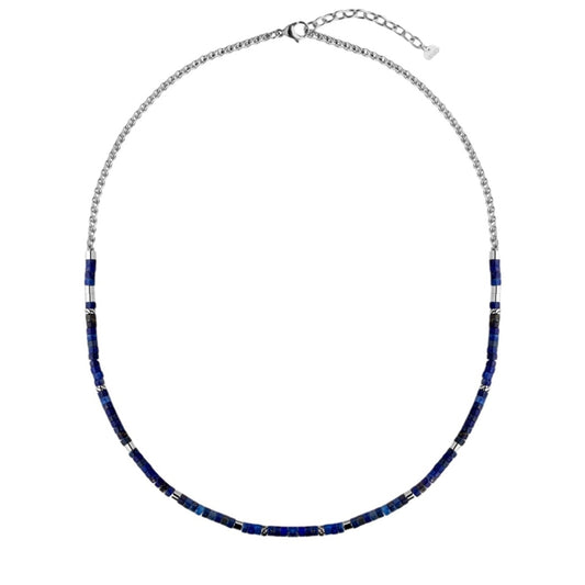 Blue necklace from LIU-JO Mod. MLJ569 jewelry collection with silver accents.