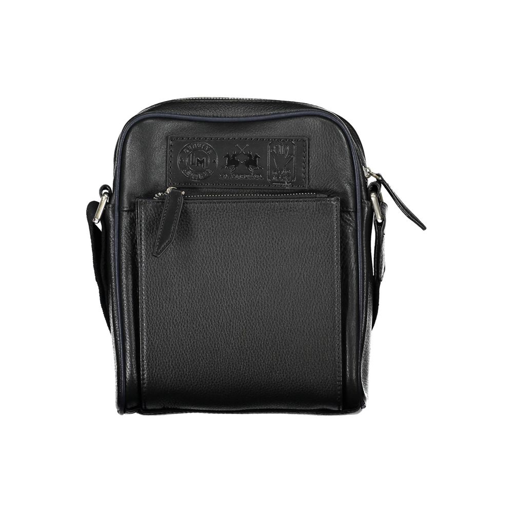 Front view with bag zipped and handles upright.