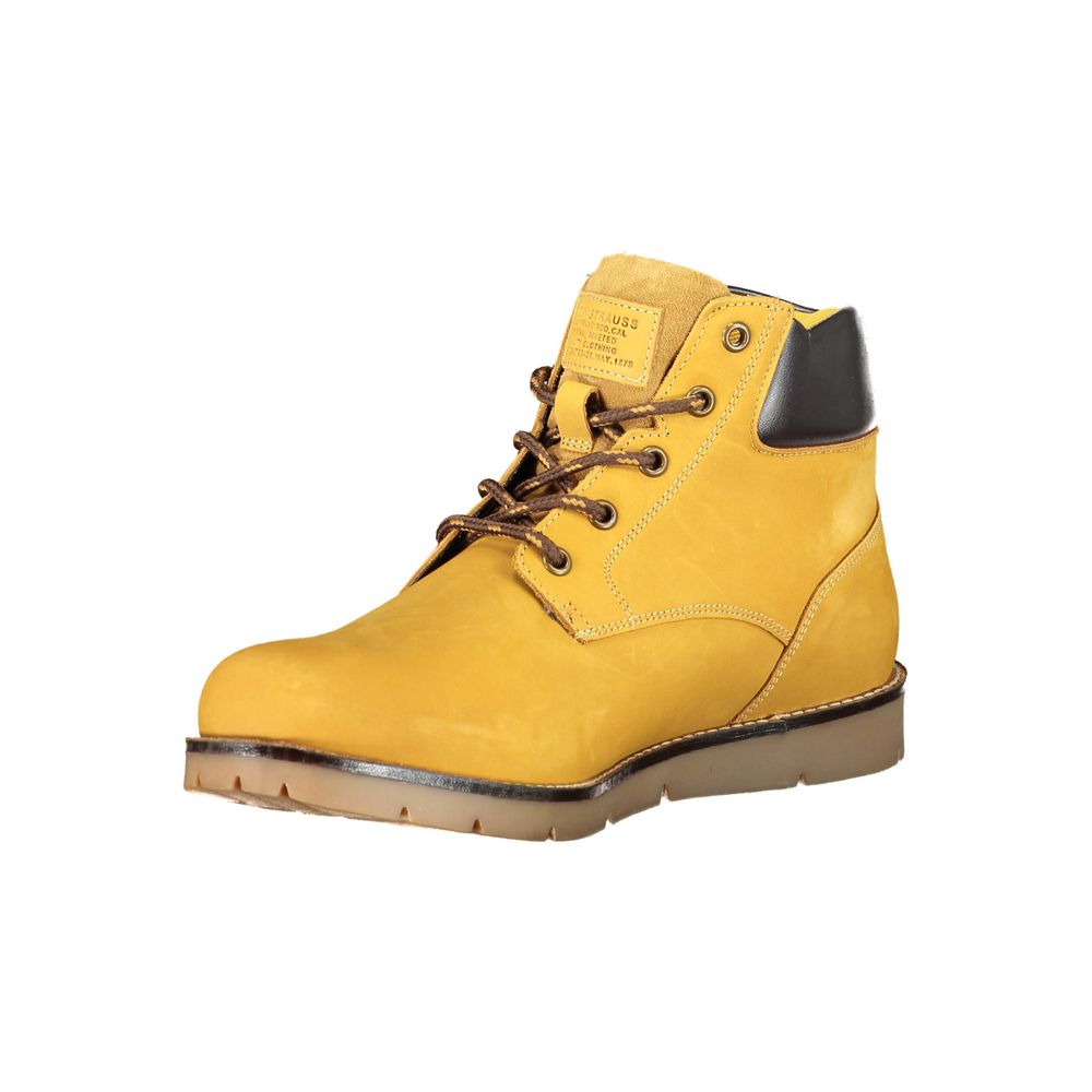Levi's Yellow Leather Men Ankle Boot Levi's