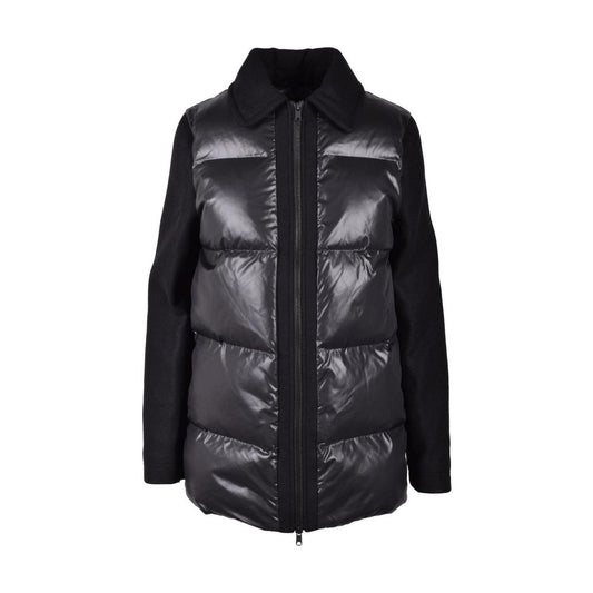 Love Moschino Black Polyester Clothing - Women's puffer jacket with padded front and smooth sleeves.