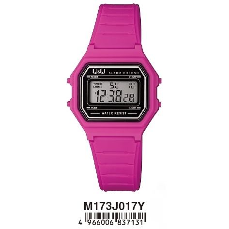 Q&Q Mod. DIGITAL ALARM CHRONO unisex wristwatch with plastic strap and case, multifunction quartz movement, water-resistant 3 ATM.