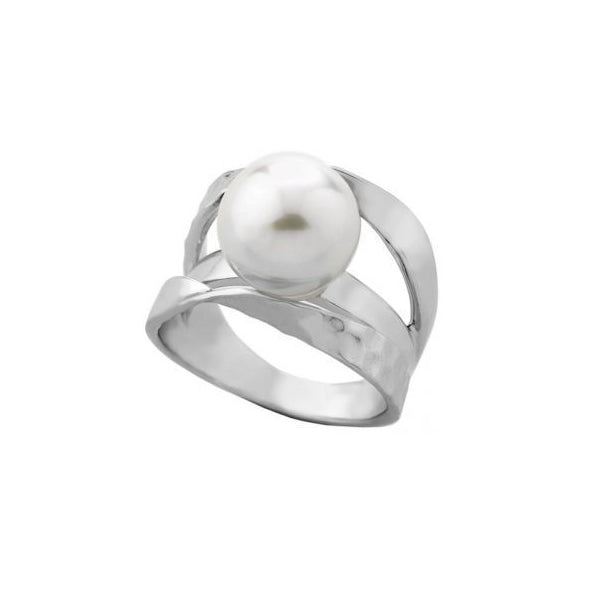MAJORICA JEWELRY Mod. 11647.01.2.917.010.1 elegant ring with pearl set in sleek silver band