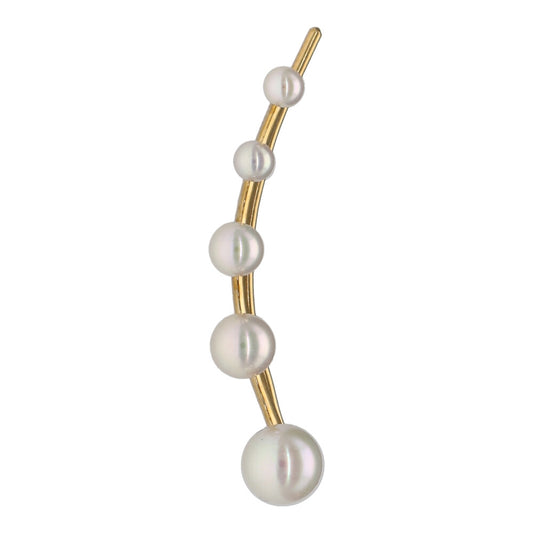 MAJORICA JEWELRY Mod. 16824.01.1.000.010.1 elegant pearl earring with gold design