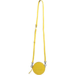 MSGM Yellow Leather Logo Crossbody Sling Shoulder Round Bag BAG1581