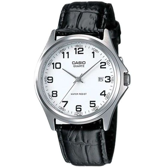 CASIO COLLECTION Mod. DATE - LEATHER, WHITE-0