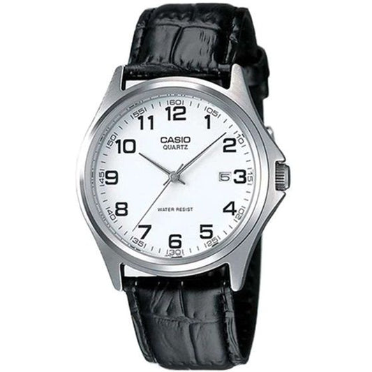 CASIO COLLECTION Mod. DATE - LEATHER, WHITE-0
