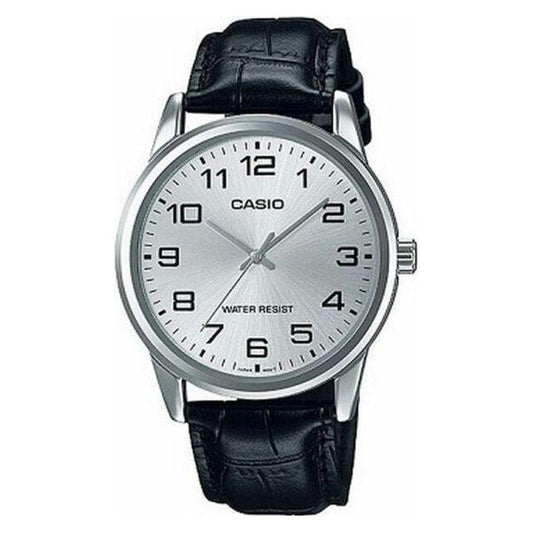 CASIO COLLECTION Mod. 3H SILVER, LEATHER - SILVER WATCHES CASIO COLLECTION & VINTAGE Light Gray