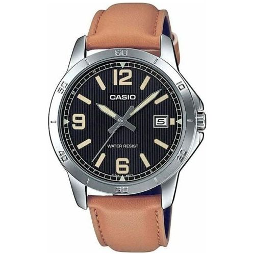 CASIO COLLECTION Mod. CASUAL DATE. LEATHER - BLACK