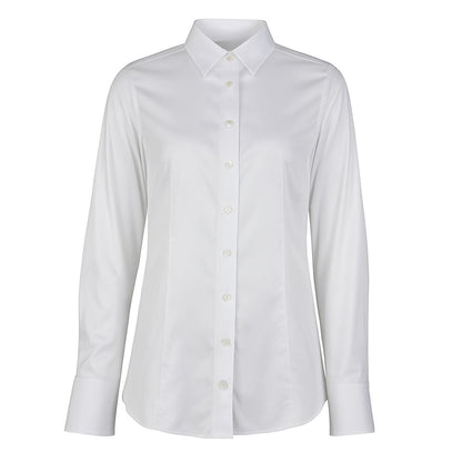 Made in Italy White Cotton Women's Shirt with classic collar and button closure, 100% cotton, crafted by Loro Piana for trendy wardrobes.